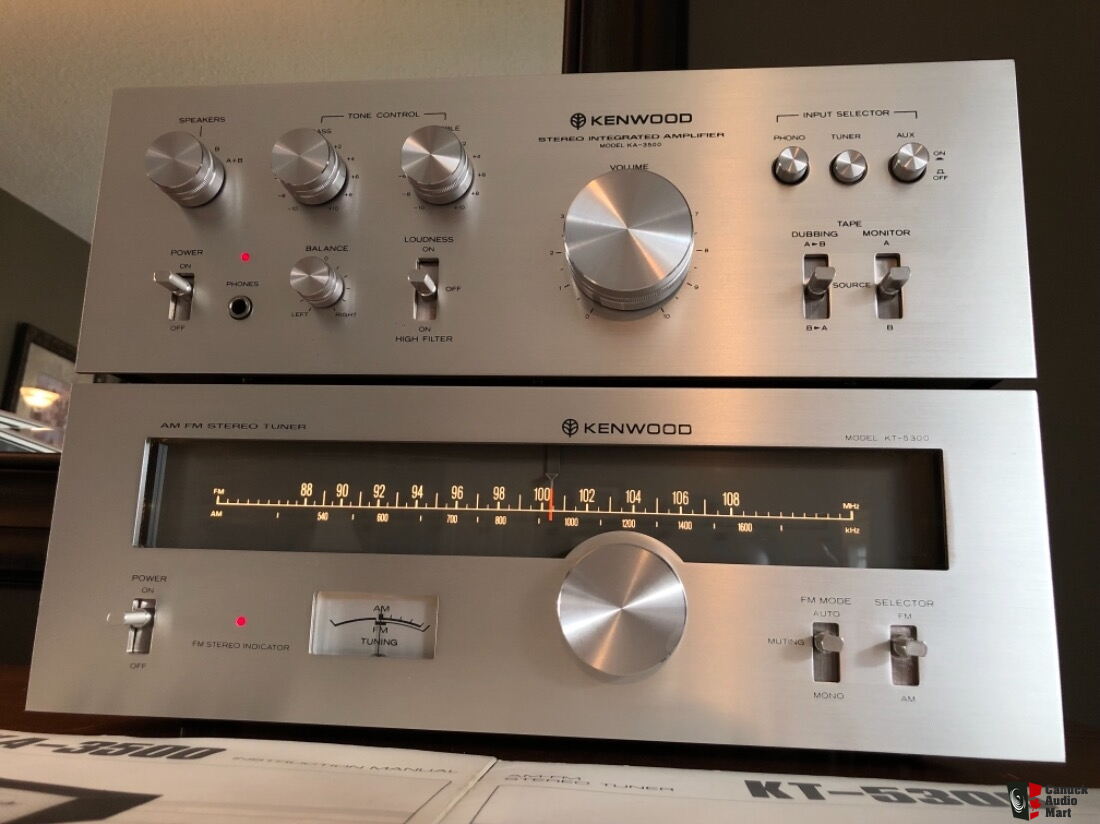 Minty 1976 Kenwood Trio KA-3500 Integrated Amplifier & KT-5300