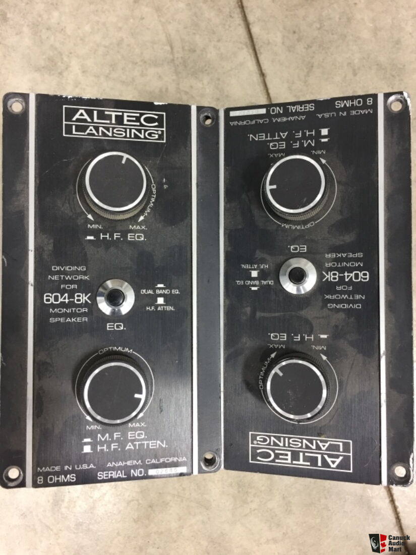 Altec Lansing 604-8K MantaRay Speaker PAIR with Matching