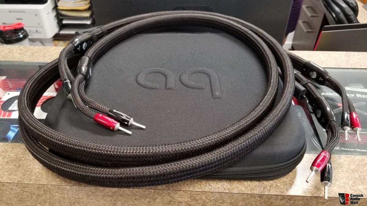8ft Audioquest Oak Speaker Cables*Free Shipping in Canada Dealer Ad Aussie Audio Mart