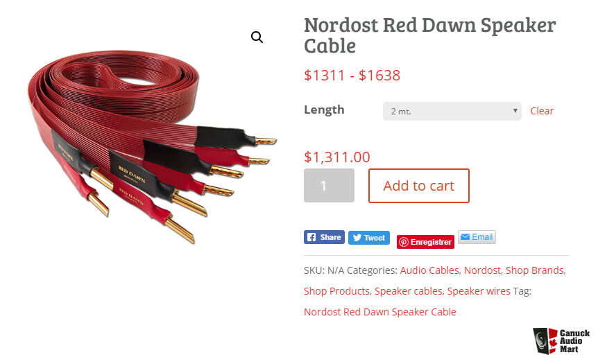 Nordost Red Dawn 2m Photo 2372115 UK Audio Mart