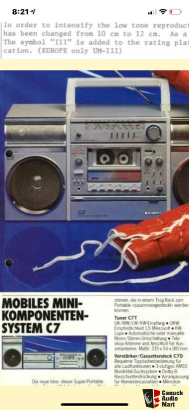 Rare '81 Sanyo Sanyo 24.7lbs Boombox Radio