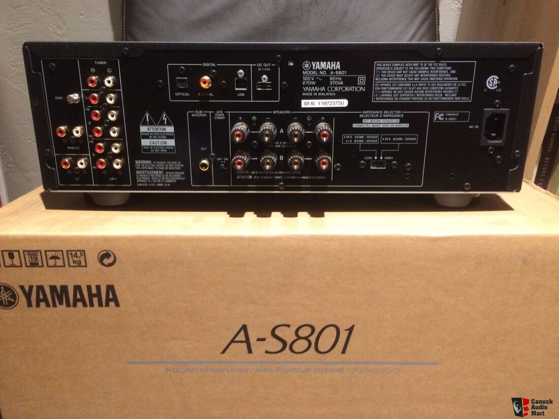 Yamaha A S Integrated Amplifier Black: 1 Year Old, Mint