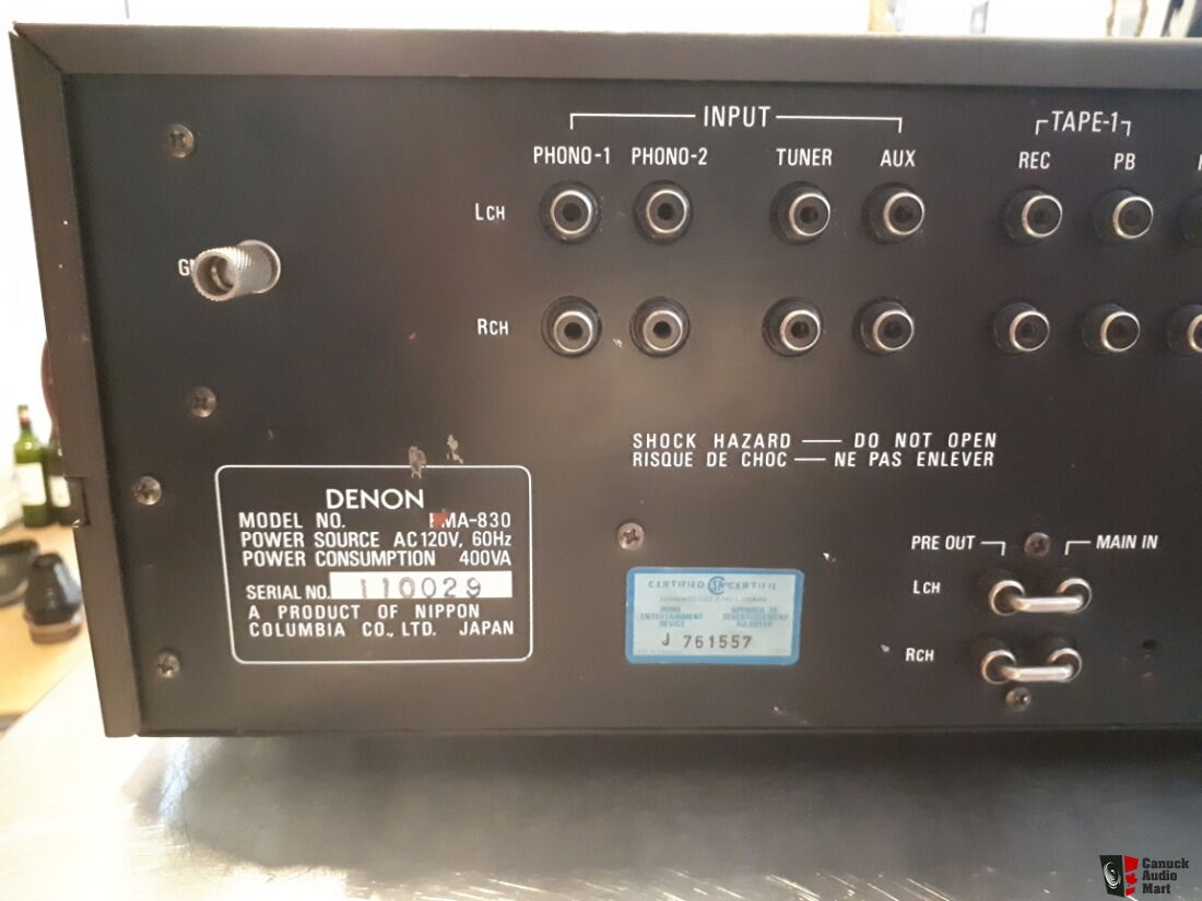 FOR SALE: Denon PMA-830 Class A or B Integrated Amplifier with 2