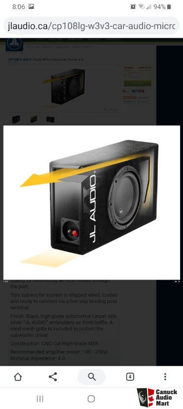 Jl Audio 8w3 Micro Sub Photo Uk Audio Mart Jl Audio 8w3 Micro Sub Photo Uk Audio Mart