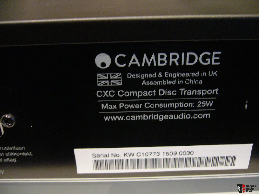 Cambridge Cxc Cd Transport In Black Photo 2429268 Uk Audio Mart