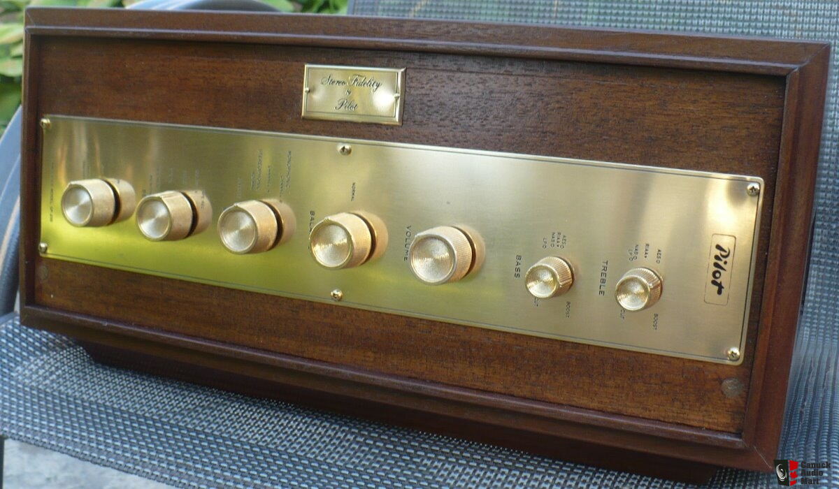 Vintage Pilot SP210 Stereo Tube Pre Amplifier Rebuilt & Photo