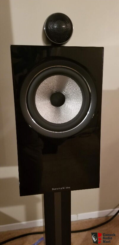 Pair Piano Black B&W 705-S2 Speakers With Matching Stands + Iso Gaia ...