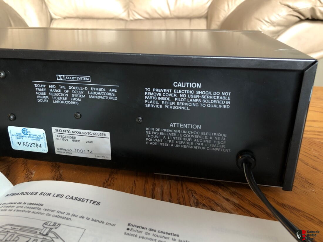 SONY TC-K555ES Professional series 3 Head Closed Loop Dual Capstan