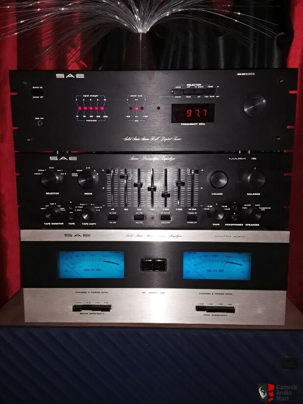 SAE Amp. 2400 XXIV 200 Watt Channel+Mark 1B Preamp.+3200 FM TUNER