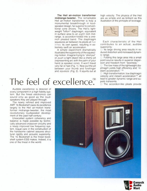 ess amt bookshelf speakers