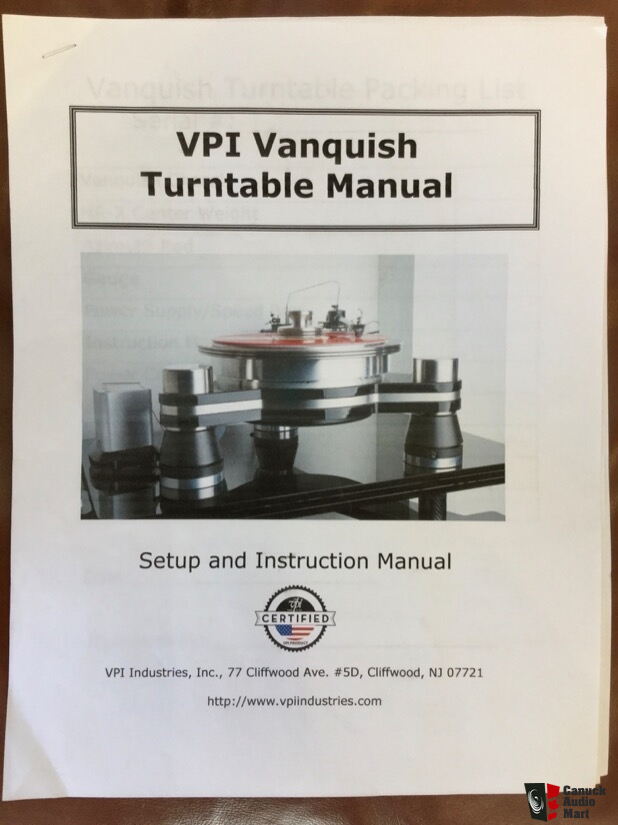 Vpi Vanquish Direct Drive Turntable Limited Edition Photo 2605701 Us Audio Mart 0300