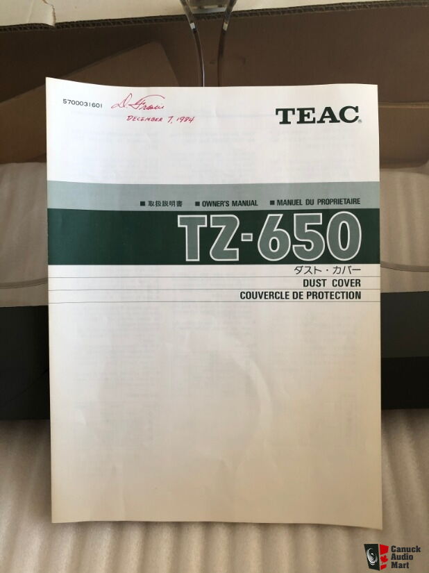 TEAC Dust Cover