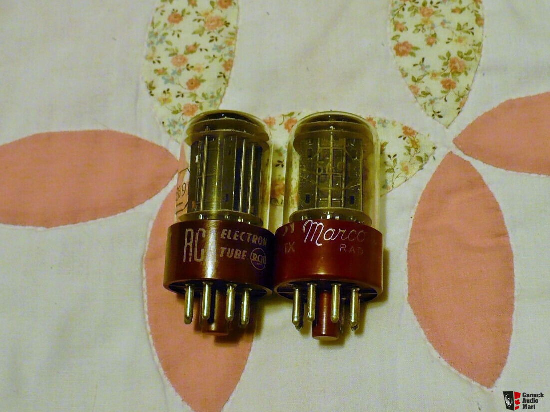 2 Lower testing 5691 RCA Red Base 5691 Preamplifier Tubes For Sale ...