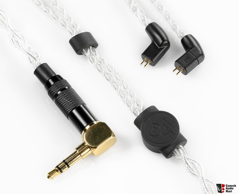 64audio Premium silver cable (2pin 3.5mm connector) For Sale - Canuck