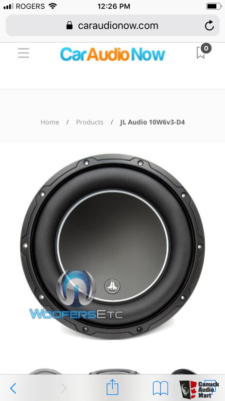 Jl Audio 10w6v3 4 Subwoofer New Photo Us Audio Mart