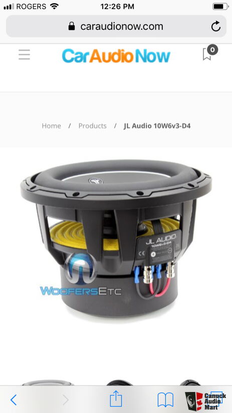 Jl Audio 10w6v3 4 Subwoofer New Photo Us Audio Mart