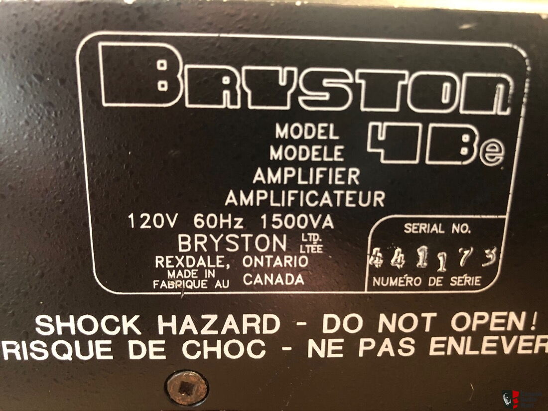 Bryston 4Be NRB Power Amps Balanced RCA Inputs SOLD Photo 2915051 Canuck Audio Mart