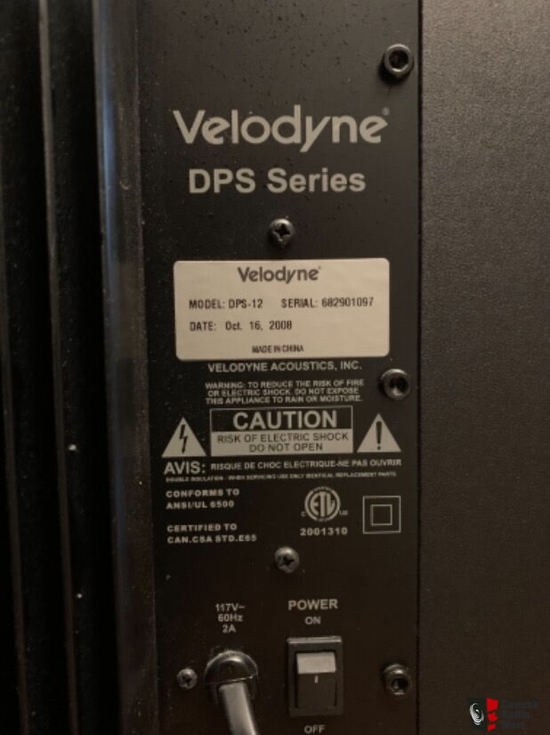 Velodyne DPS12 Subwoofer Photo 2931154 Canuck Audio Mart