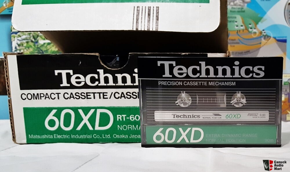 RARE ~ Box of 10 Sealed Technics XD 60 Blank Audio Cassette Tapes