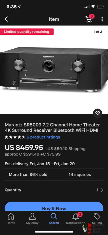 Marantz SR5009 7.2-channel home theater receiver with Wi-Fi