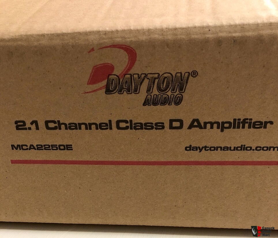 Dayton Audio MCA2250E 2.1 plate 