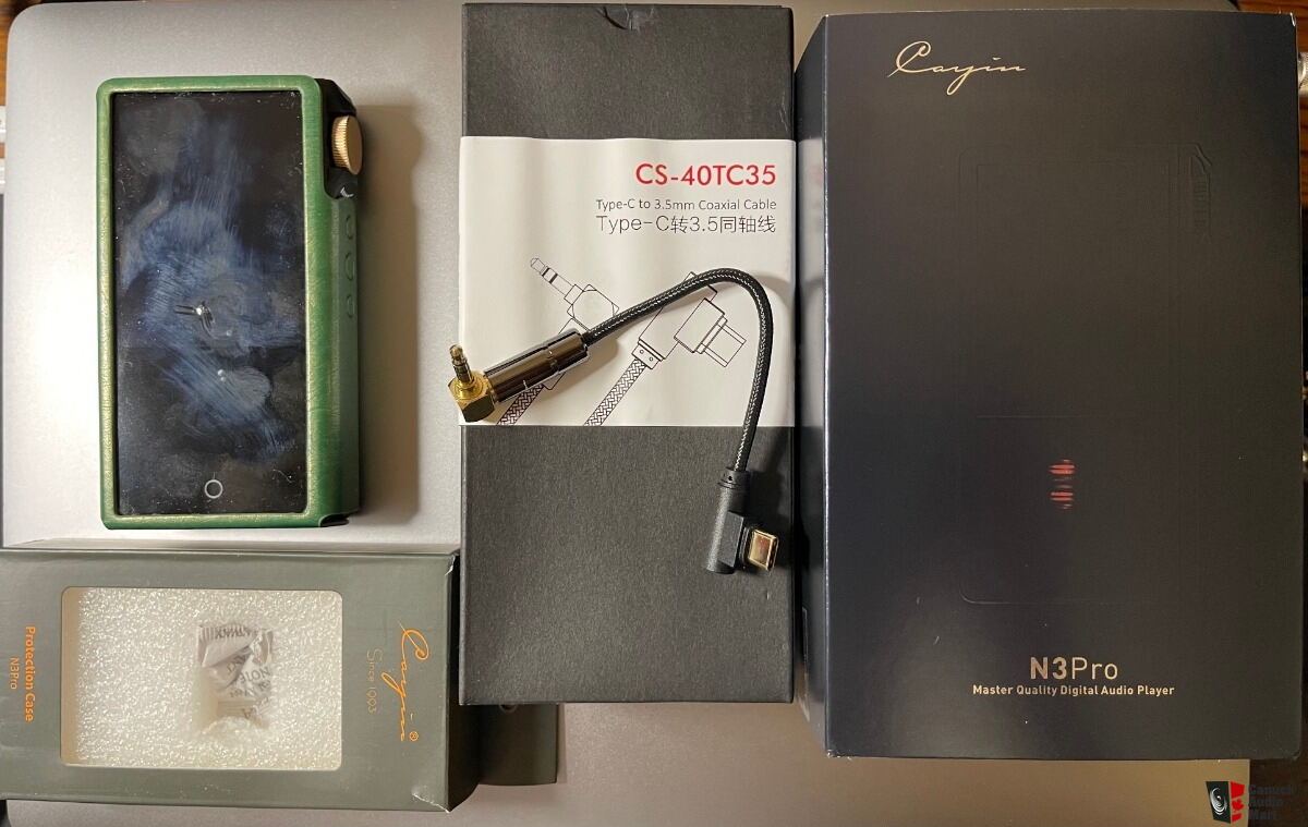 Cayin N3Pro + Coaxial Cable + Leather Case + Extra Screen Protectors