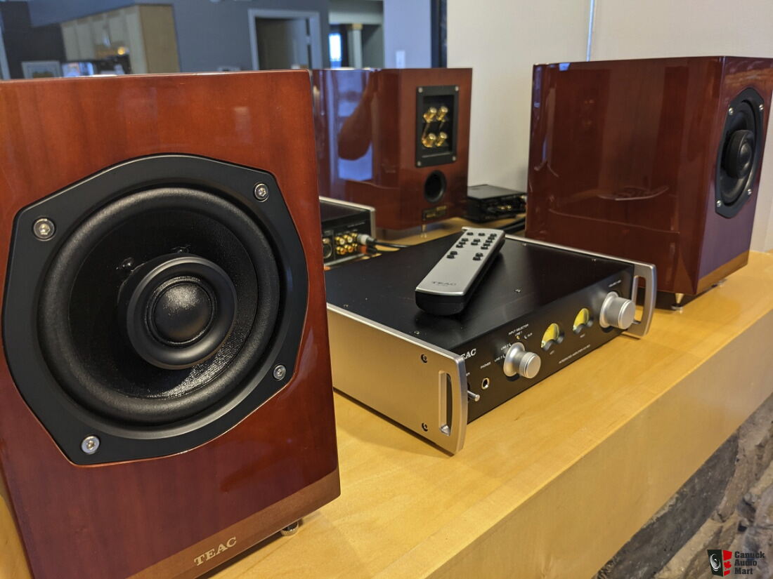 TEAC S-300 NEO speakers High-gloss cherry wood - Mint! For Sale