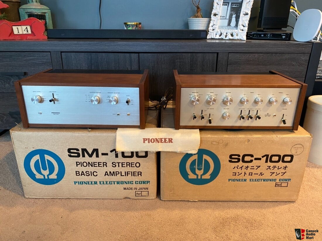 Pair of Pioneer SC-100 Preamp & SM-100 Amp, Excellent Condition