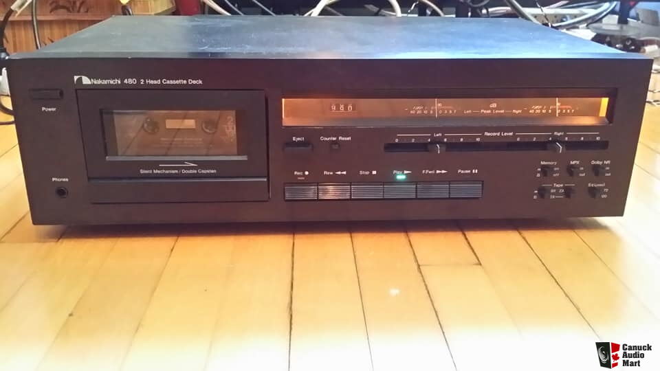 Nakamichi 480 2 head Cassette Deck, cleaned, belts changed, fully