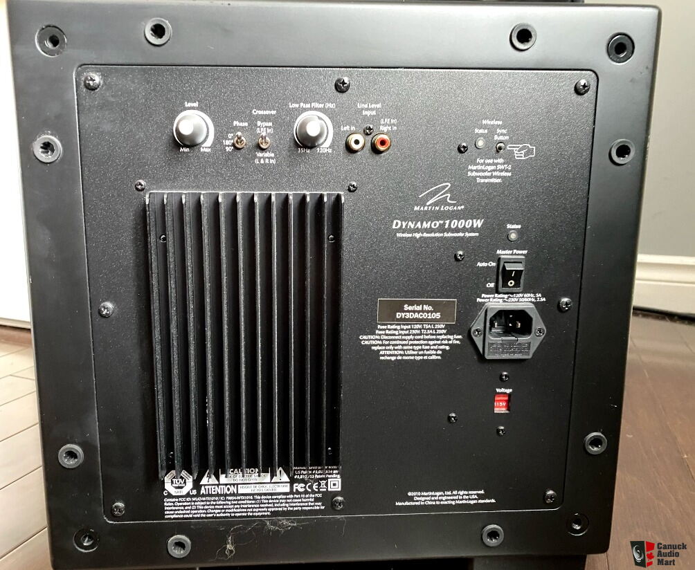Subwoofer Martin Logan - Dynamo 1000W 