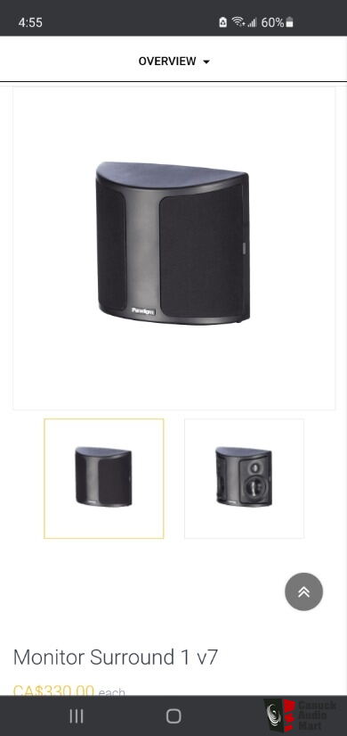 Paradigm monitor surround 1v7 For Sale 