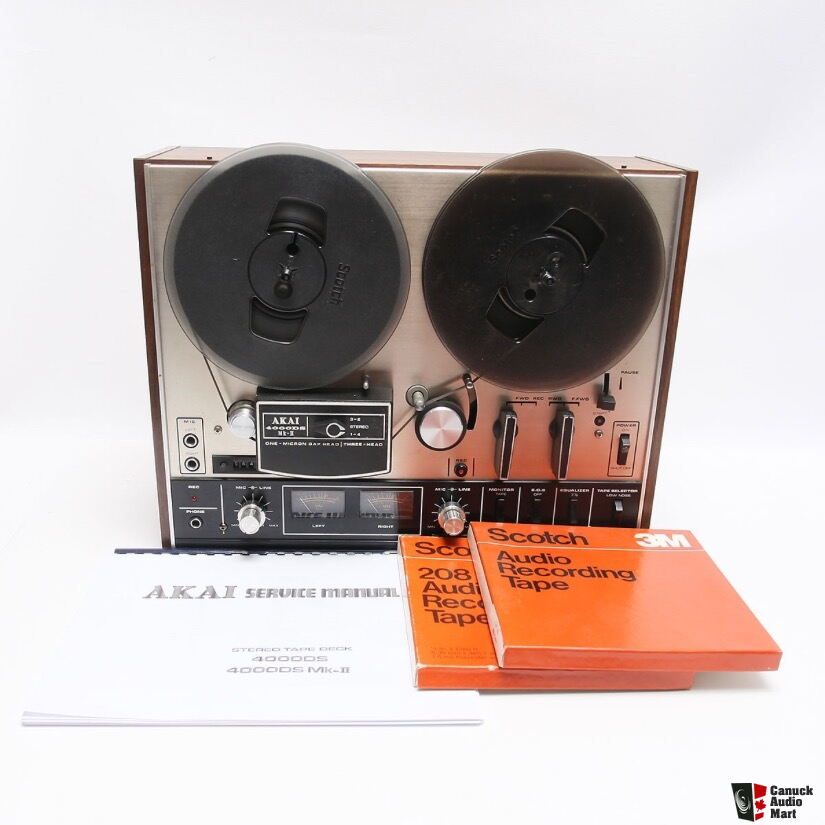 AKAI 4000DS 3 Head Open Reel Tape Recorder - Working but