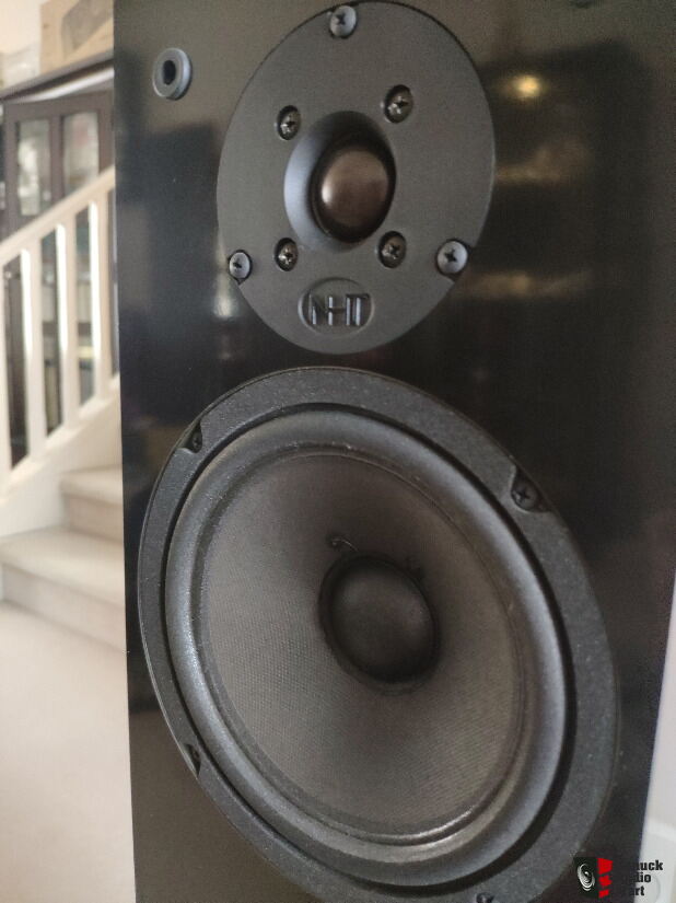 NHT Super Two High Gloss Black Floorstanding Speakers Pair with NHT SC1 ...