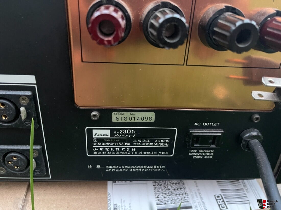 Sansui B 2301 L &C2301 Power Amplifier and Preamp For Sale