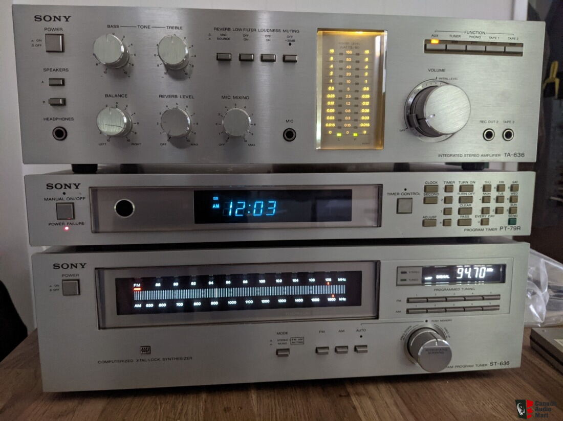 Sony TA-636 Integrated Amplifier, P-79R Programmable Timer, ST-636