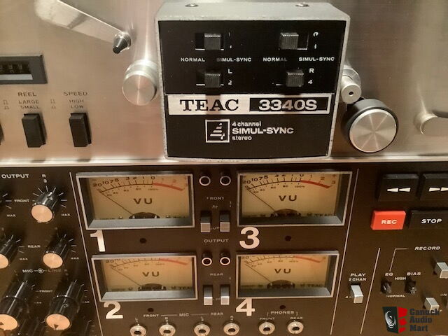 Teac 3340S 4 Track Reel to Reel tape recorder For Sale - Canuck Audio Mart