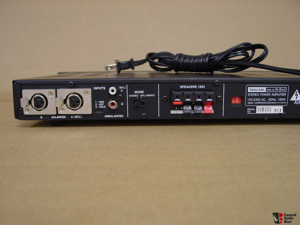 Tascam PA-20 MK II Dual Power Amplifier Photo #349155 - Canuck