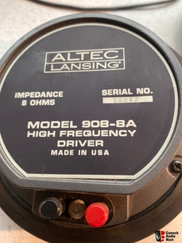 A pair of Altec 908-8A high frequency drivers Photo #3496247