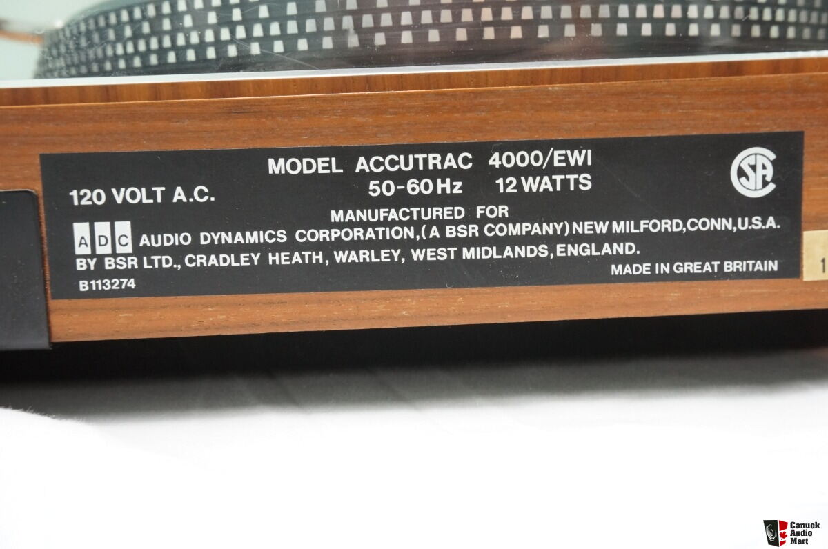 Vintage ADC Accutrac 4000 Programmable Turntable - 