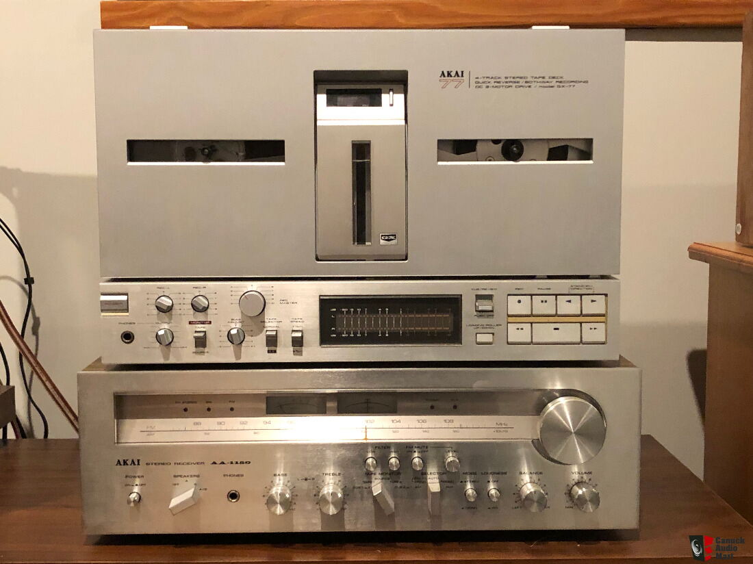 Akai Gx 77 Reel To Reel And Akai Aa 1150 Stereo Receiver Great Condition