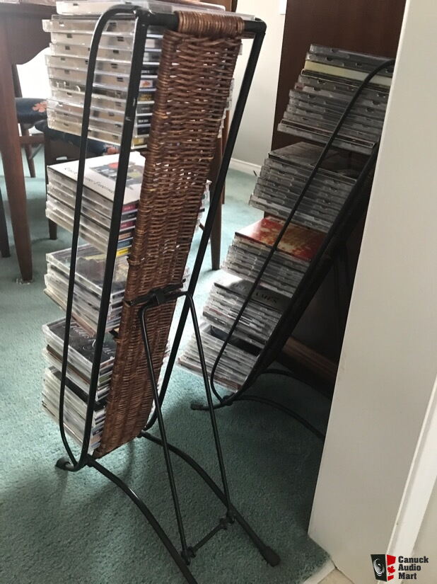 Wrought iron/wicker CD racks. (2) Photo #3675058 - Canuck Audio Mart