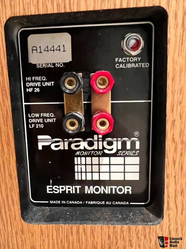 Paradigm sales esprit monitor