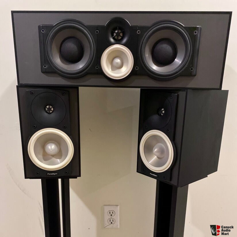 Paradigm Atom Monitor & CC-190 v5 Speakers w/Stands For Sale - Canuck