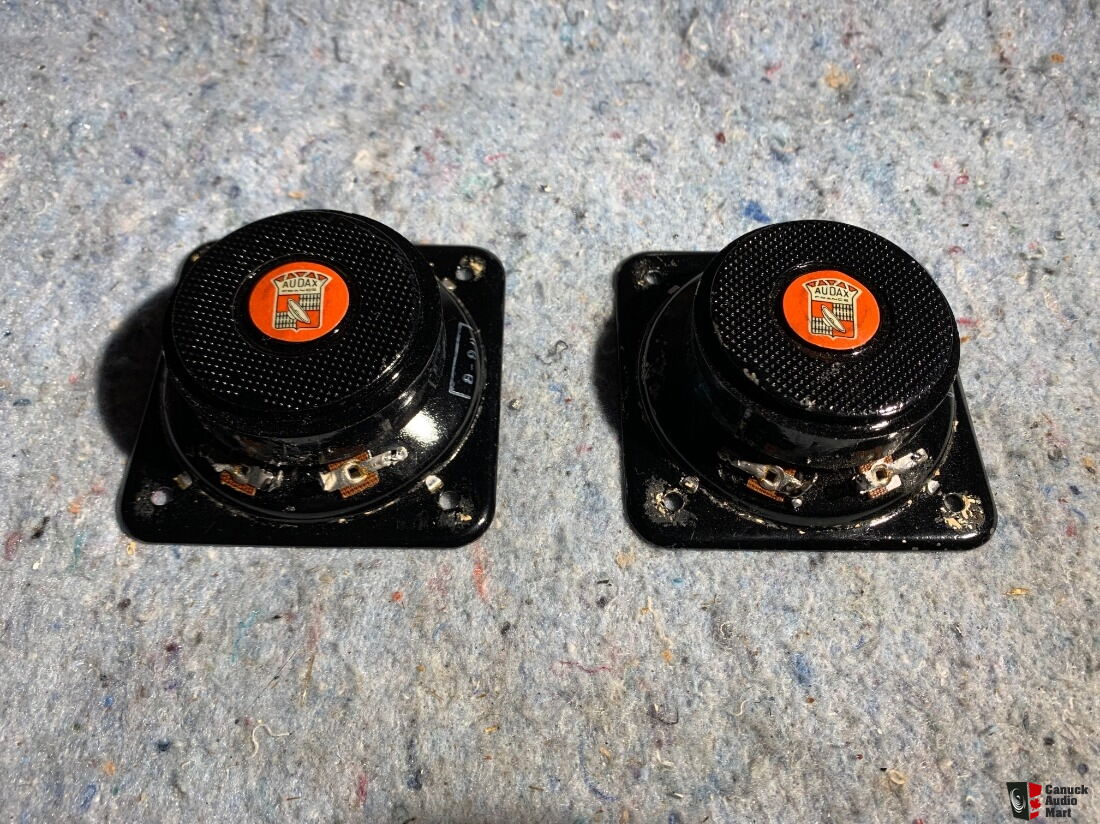 MATCHED PAIR TWEETER AUDAX TW 6 B - 8 ohm, french vintage speaker