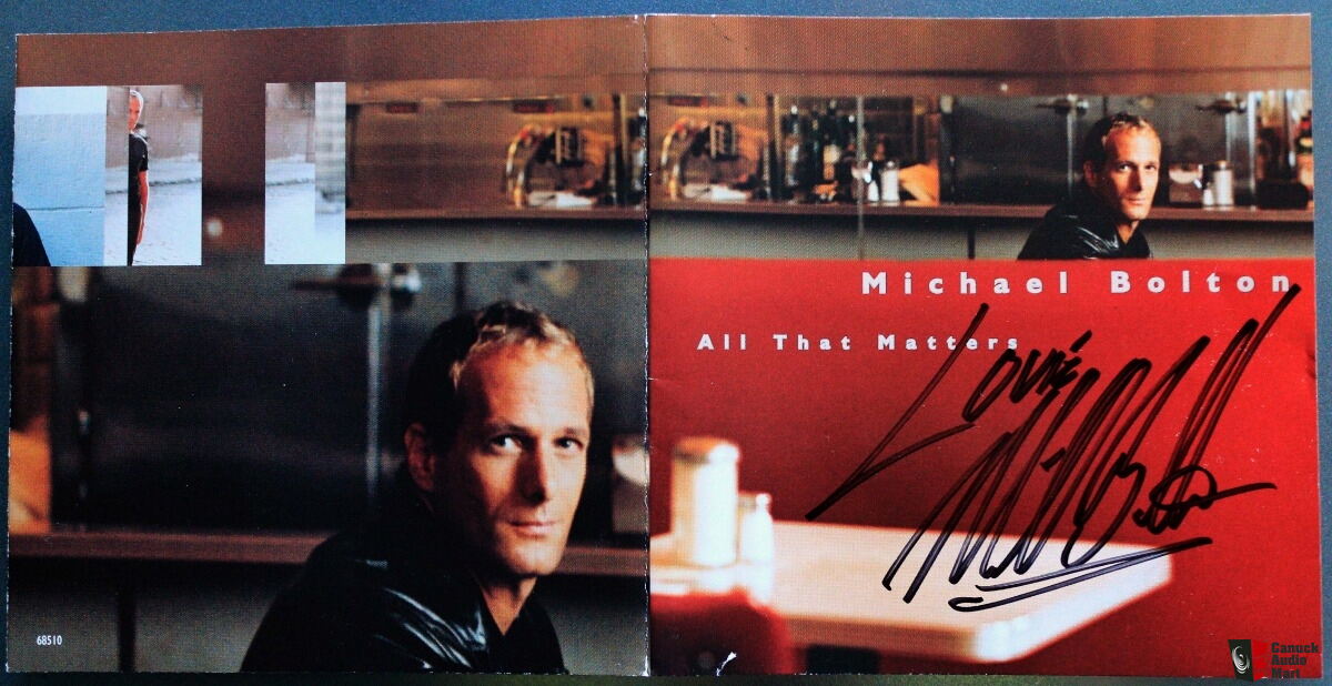 Michael Bolton All That Matters Signed CD Photo 4169634 Canuck Michael bolton all that matters signed cd photo 4169634 canuck