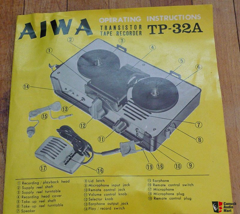 AIWA TP-32A mini reel to reel Photo #424028 - Canuck Audio Mart