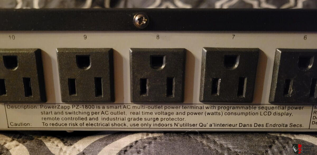 PZ-1800 PowerZapp Sequential Turn on/off Surge Protected Power Outlet ...