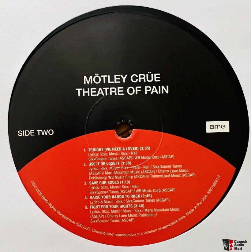 Mötley Crüe Theatre Of Pain G Vinyl Reissue insert US Press NEW SEALED Photo