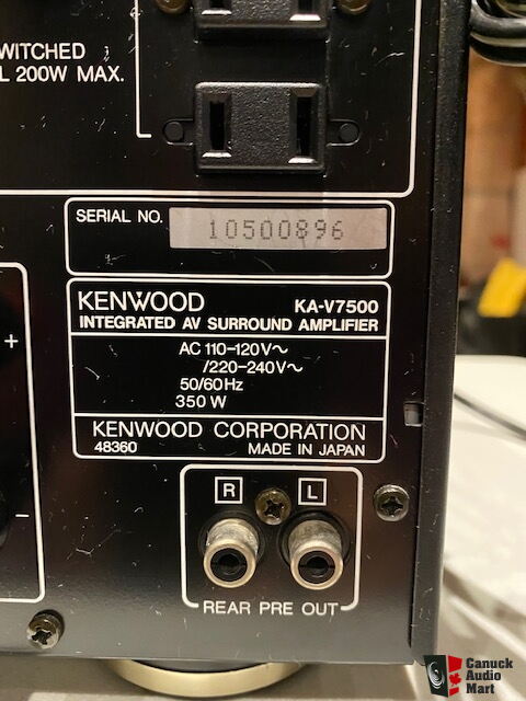 Kenwood made in Japan quality integrated amp model KA-V7500 with
