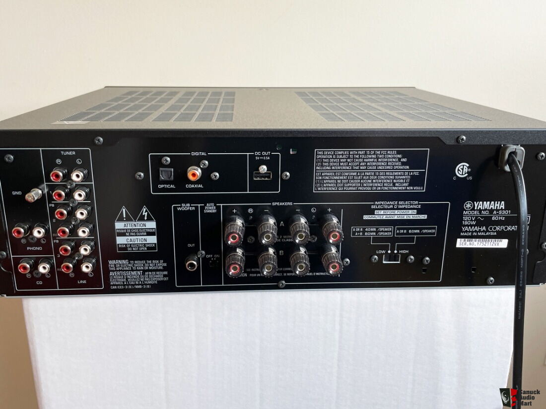 Almost new Yamaha A-S301 Stereo Integrated Amplifier Photo